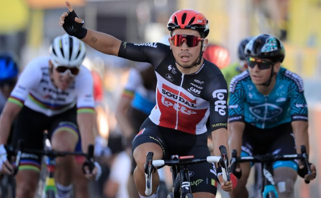 Caleb Ewan, drugič letos najhitrejši na dirki po Franciji. FOTO: Christophe Petit Tesson/AFP