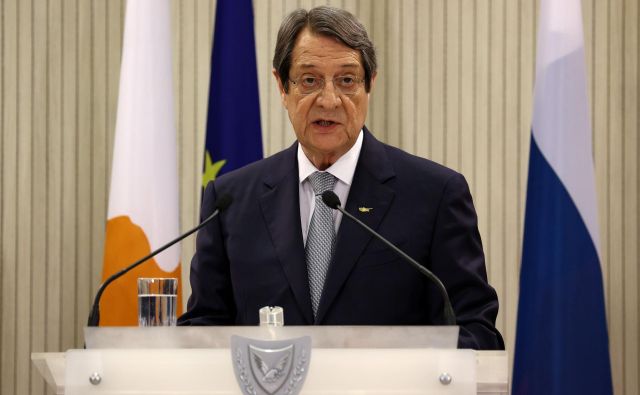 Ciprski predsednik Niko Anastasiades. Ciper je potezo Turčije označil za nezakonito, ker po njihovem mnenju krši suverene pravice Republike Ciper. FOTO: AFP