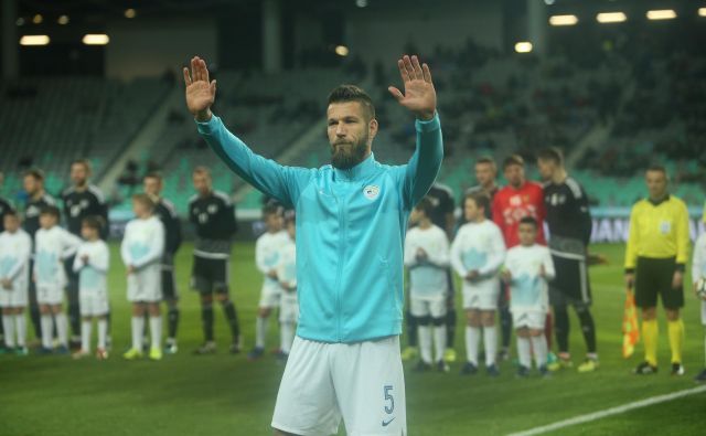 Boštjan Cesar se je poslovil od reprezentance 27. marca 2018 na tekmi z Belorusijo v Stožicah. FOTO: Jure Eržen