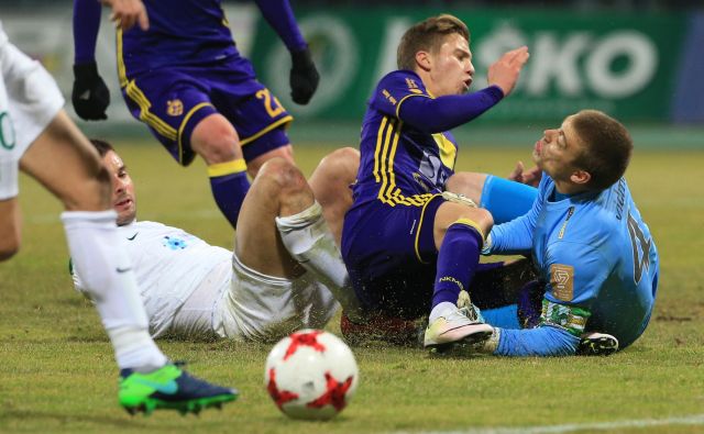 Tudi v velikih derbijih proti Olimpiji je Luka Zahović zabijal gole. FOTO: Tadej Regent/Delo