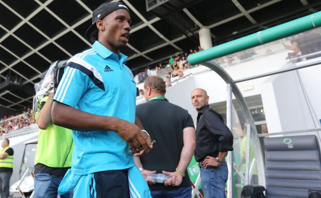 Didier Drogba je poleti leta 2014 obiskal tudi štadion Stožice med prijateljsko tekmo Olimpije in Chelseaja. FOTO: Igor Zaplatil