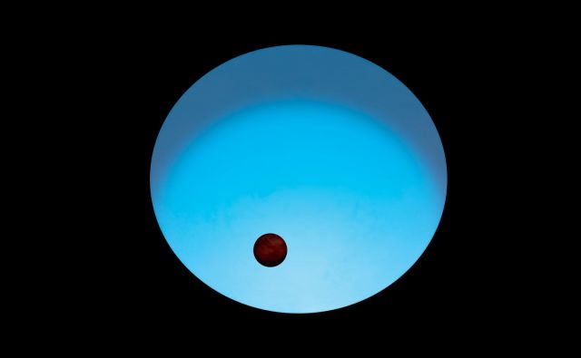 Umetniška upodobitev planeta Wasp-189b in njegove zvezde, ki je bolj vroča od Sonca. Leto na planetu traja le 2,7 dneva. FOTO: Esa