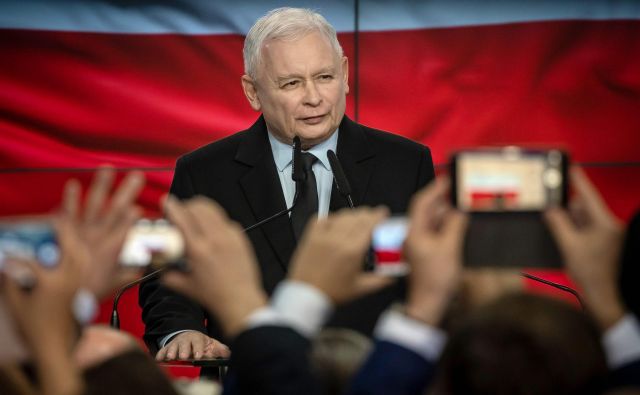 Vodja poljske vladajoče stranke Jaroslaw Kaczynski. FOTO: Wojtek Radwanski/Afp