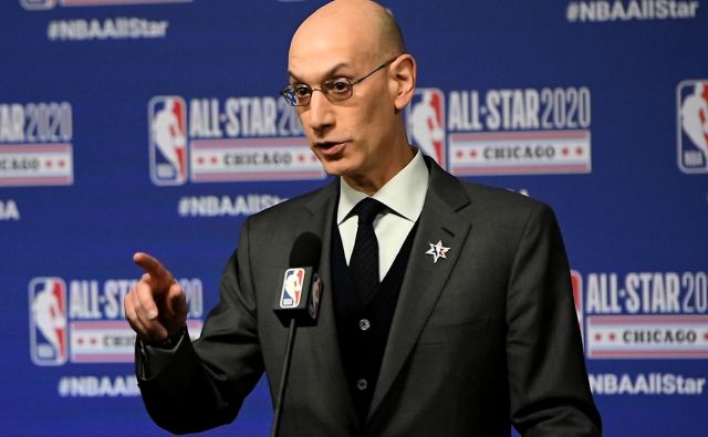 Komisar lige NBA Adam Silver še ne ve, kako natačno bo potekala naslednja sezona v najmočnejšim košarkarski ligi na svetu. FOTO: Stacy Revere/AFP