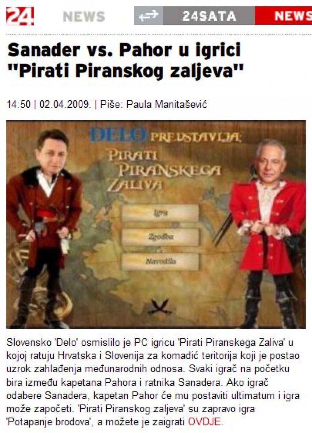 Pirati osvojili Hrvaško