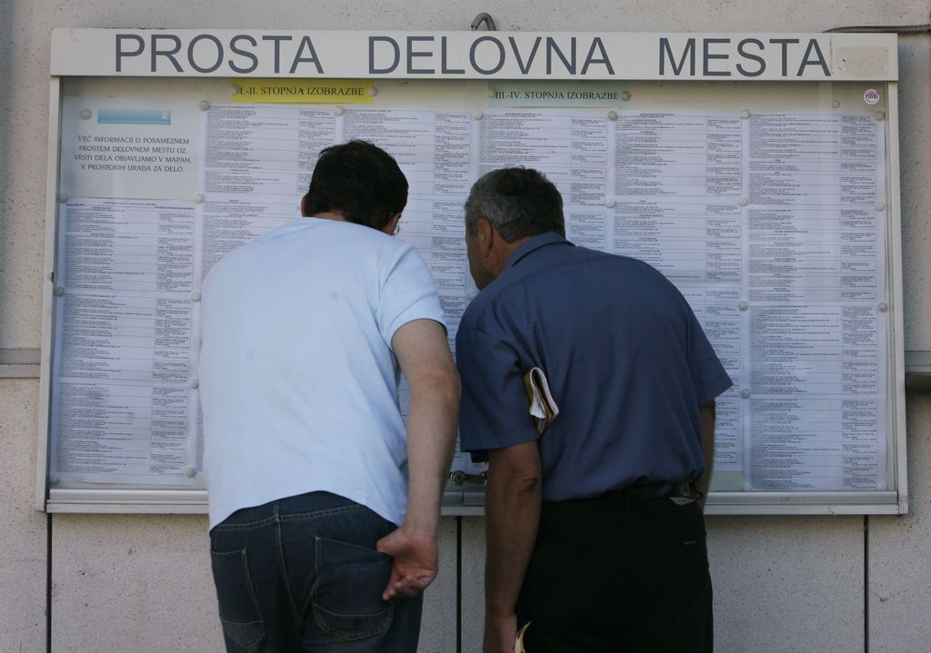 Anketna brezposelnost v Sloveniji v zadnjem četrtletju 7,8-odstotna