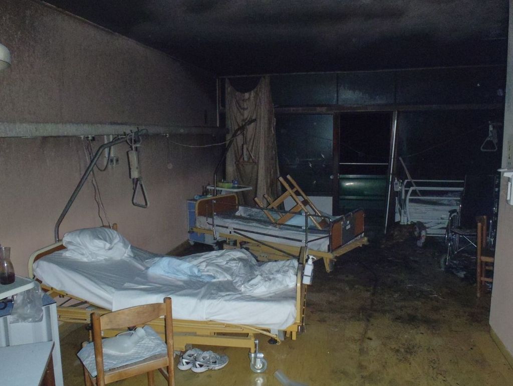 Zagorelo v sobi izolske bolnišnice