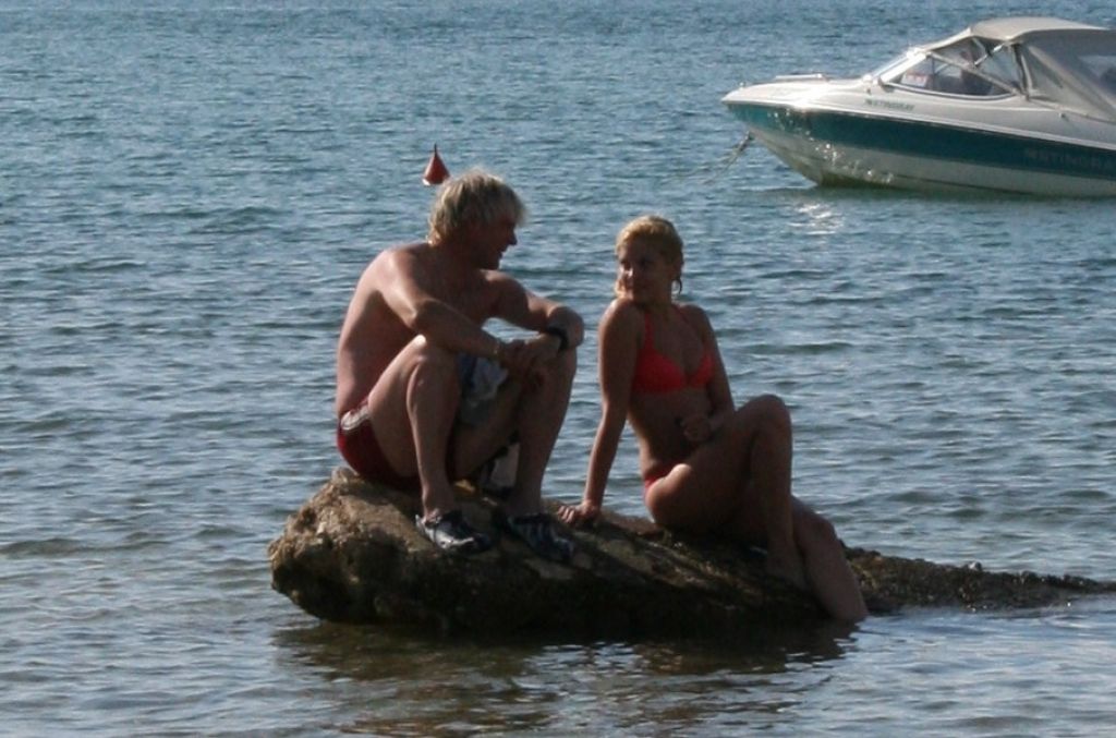 Tone Košmrlj (52) in atomična Petra (21) na skali