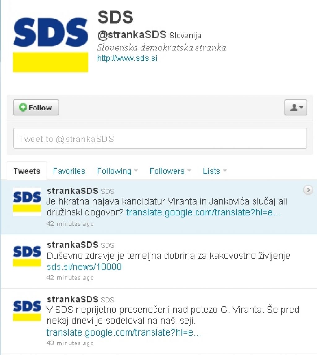 SDS presenečena zaradi Viranta, Kresalovo navdu&scaron;il Janković