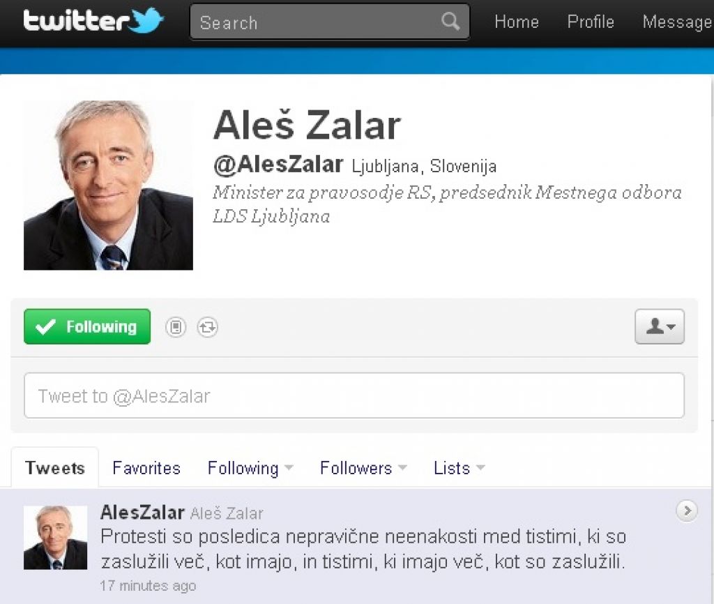 Minister Zalar ve, zakaj protestirajo nevidni delavci