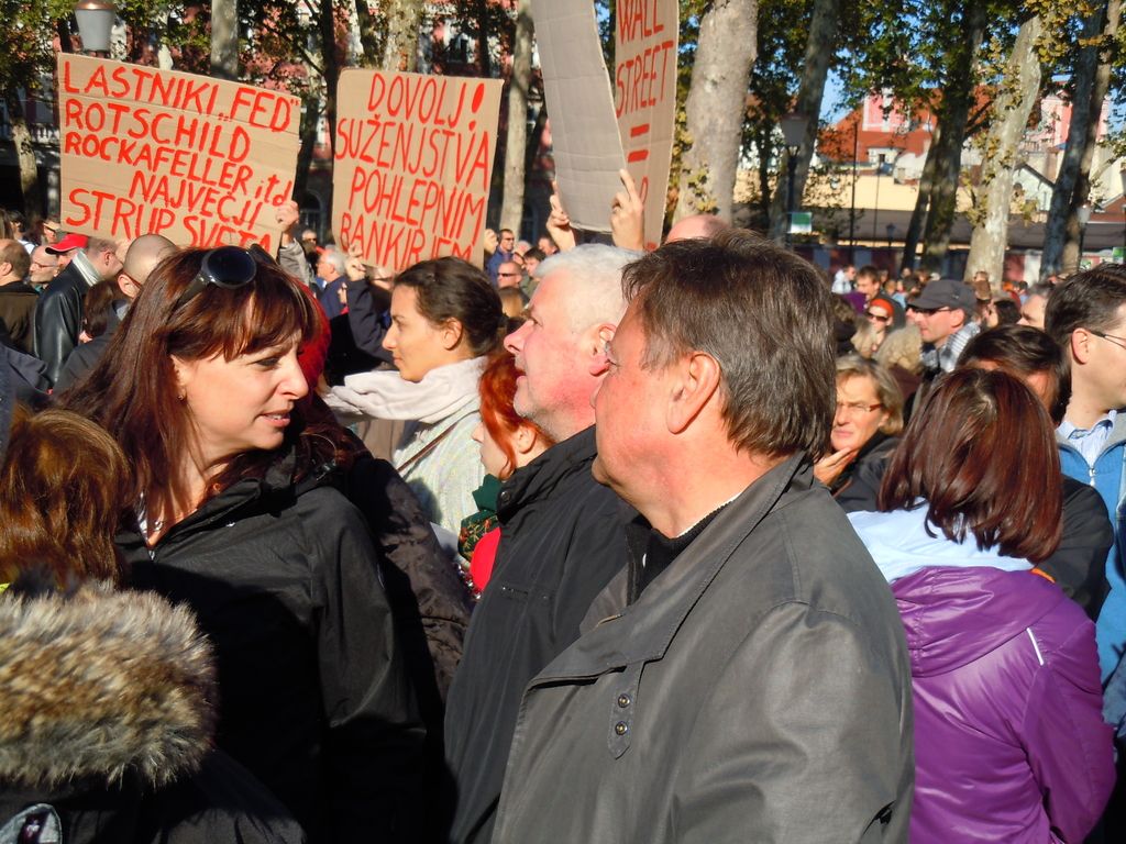 Znani obrazi na protestu proti kapitalizmu