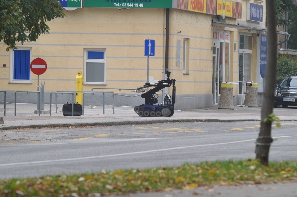 Razstreljeni sumljivi kovček v središču Celja je bil prazen