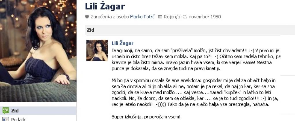 Pošpricana Lili Žagar