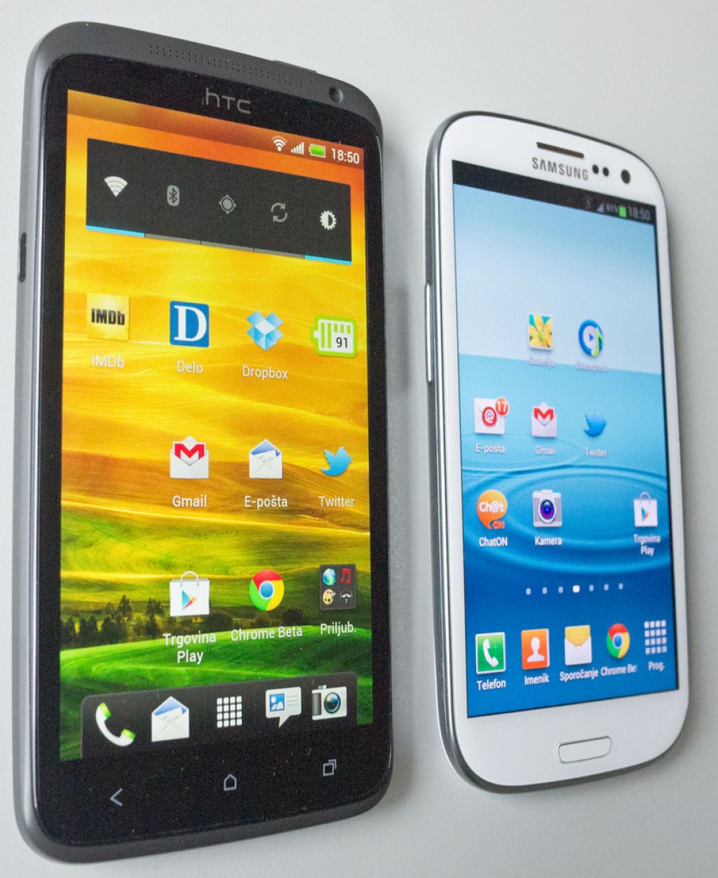 Veliki preizkus: HTC one x proti Samsungu galaxy s3