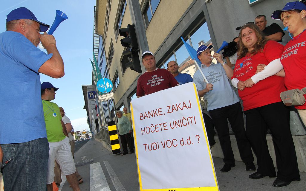 Delavci CM Celje pred Abanko in davčno izpostavo v Celju
