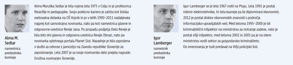 Namestnika predsednika KPK Alma M. Sedlar in Igor Lamberger