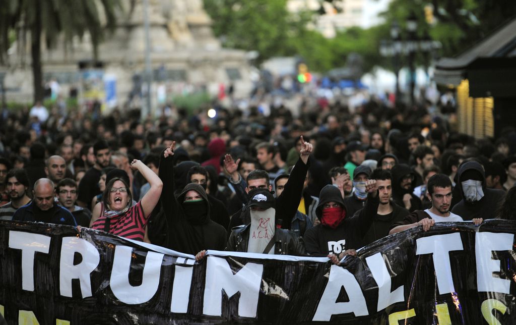 V Barceloni protesti v podporo skvoterjem