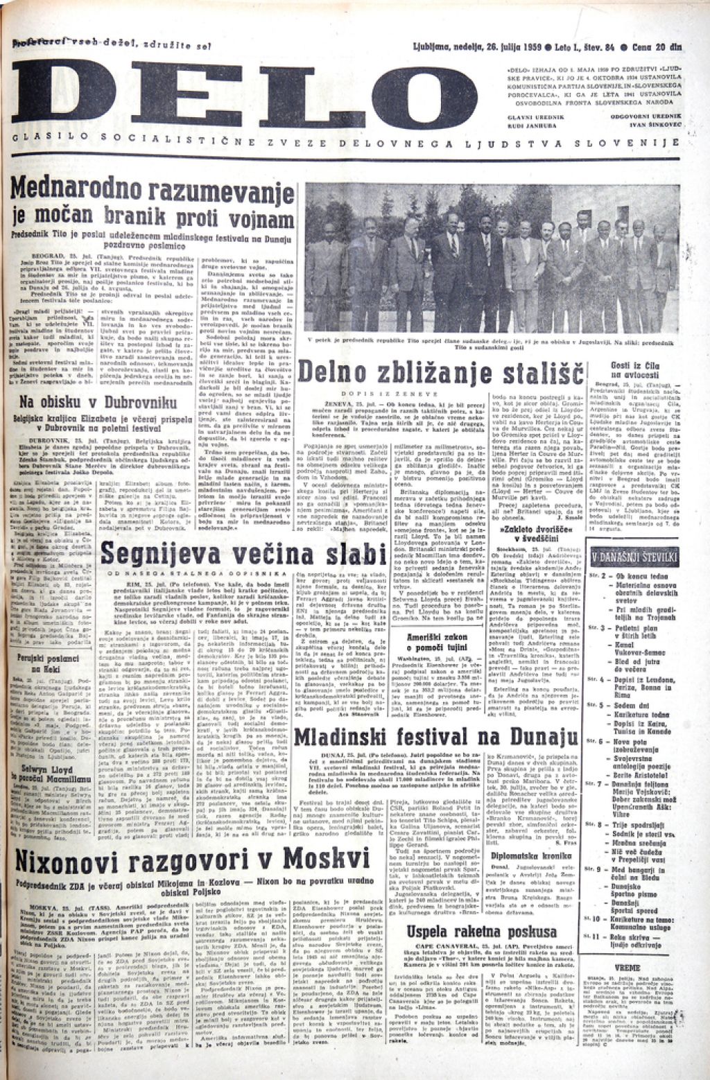 Delov pogled v preteklost, 26. julij