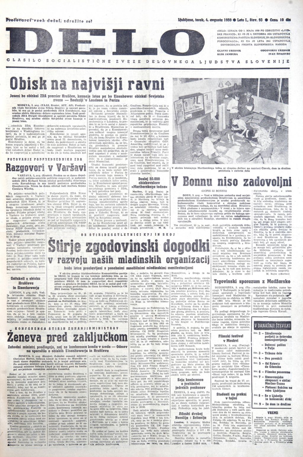 Delov pogled v preteklost, 4. avgust