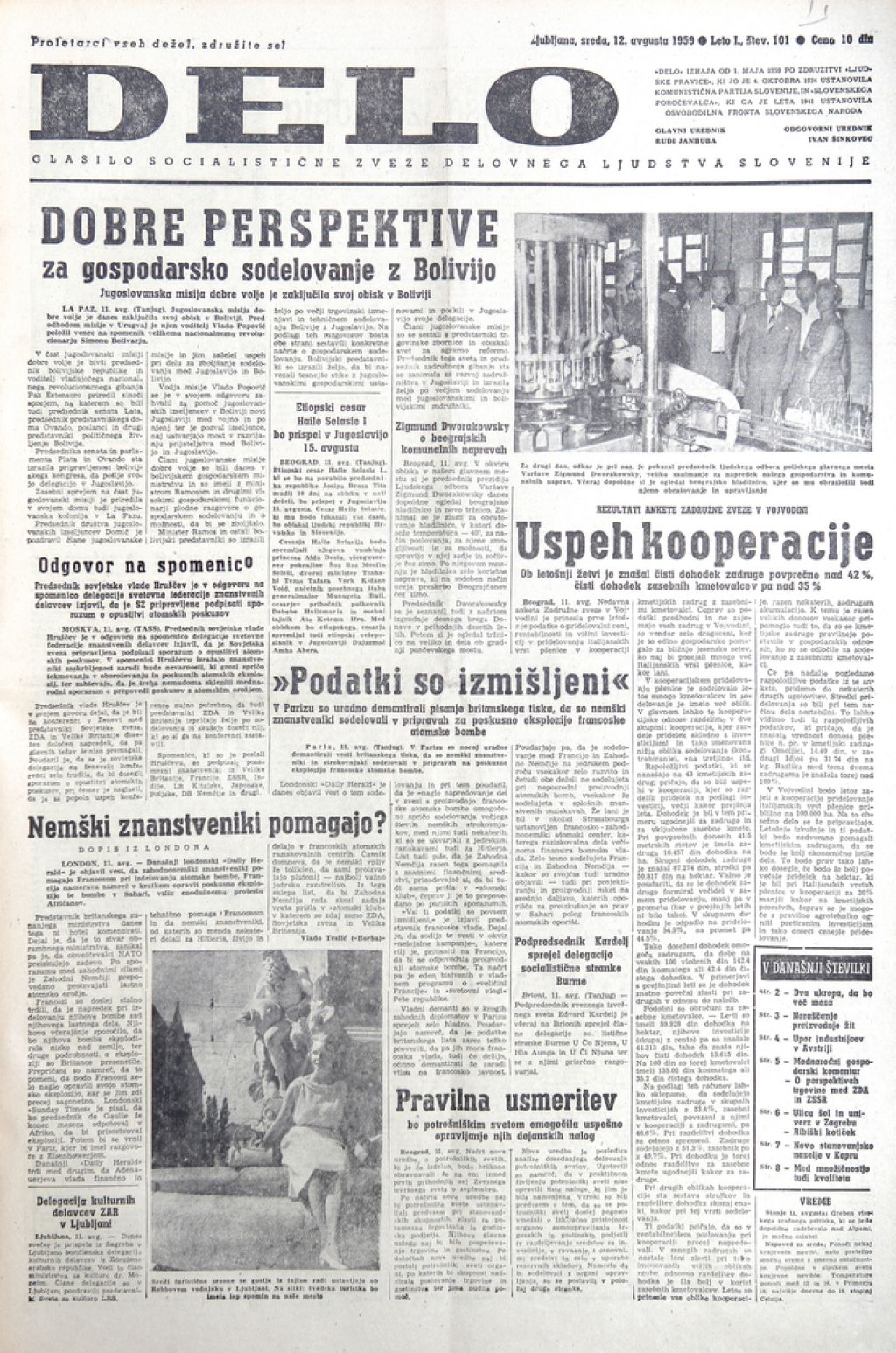 Delov pogled v preteklost, 12. avgust