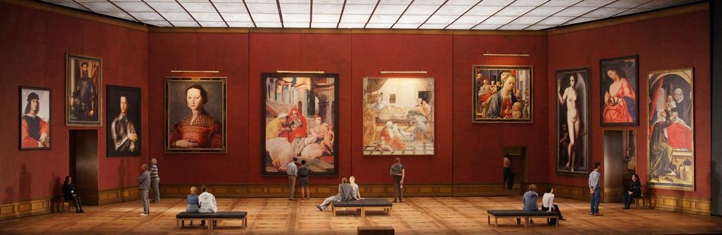 Verdijev Trubadur v dvoranah muzeja  renesančnih slik