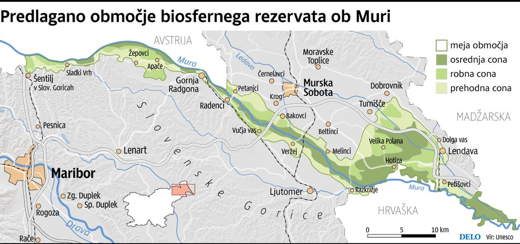 Biosferno območje Mura: minister Židan lahko ogrozi šestdeset milijonski projekt.