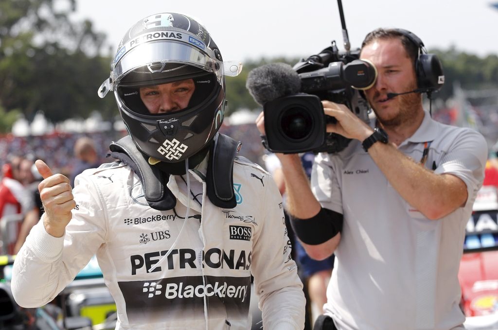 VN Brazilije: Rosberg v kvalifikacijah znova preprečil Hamiltonovo petdesetico