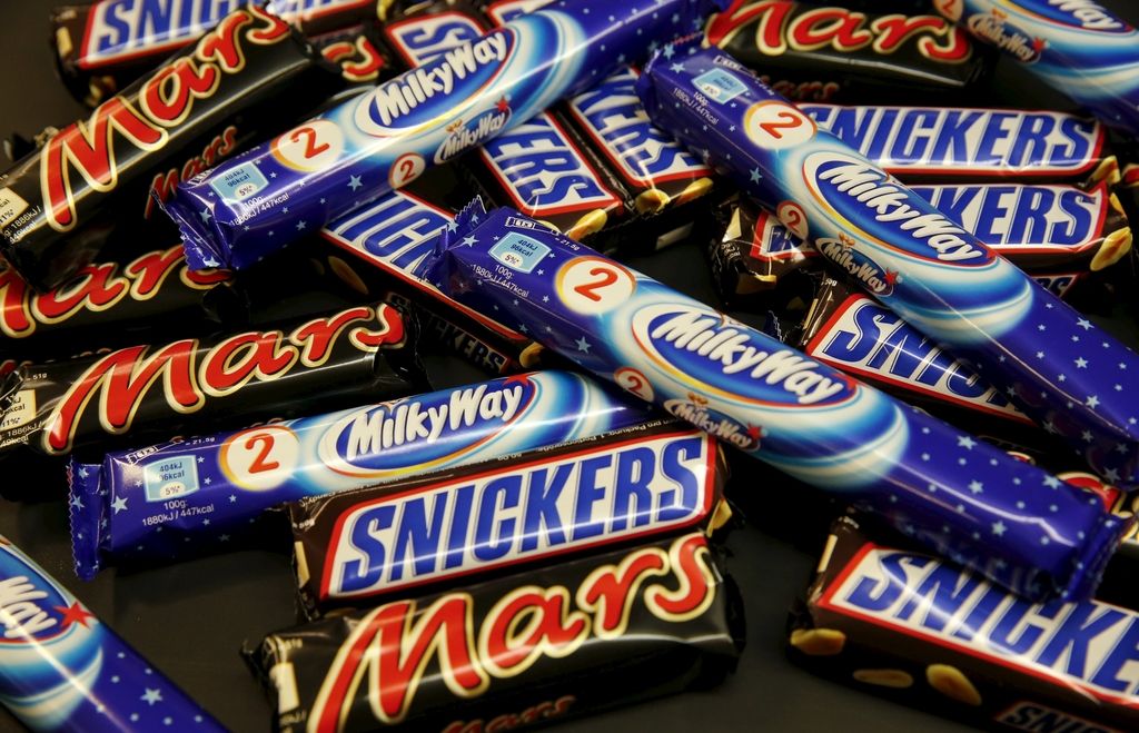 V zahodni Evropi odpoklic čokoladic Mars, Snickers in Milky Way