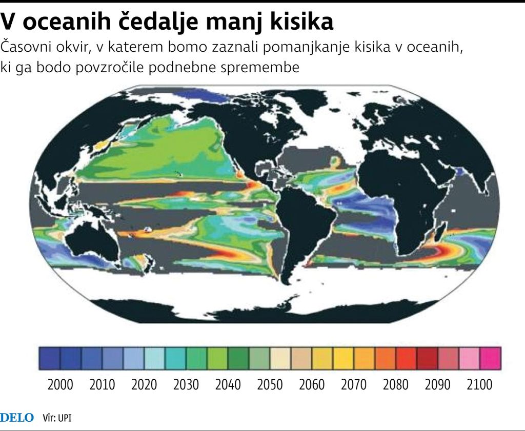 Bo v oceanih kmalu začelo primanjkovati kisika?