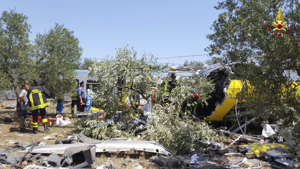 Najmanj 27 mrtvih v hudi železniški nesreči na jugu Italije