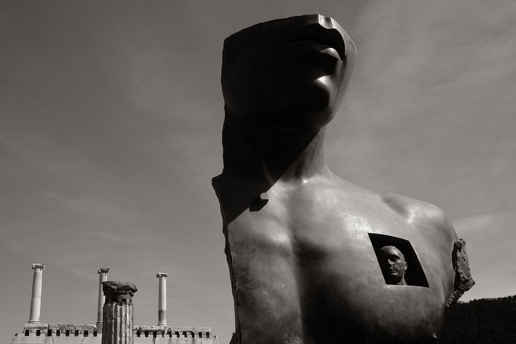 Fotograf, kipar, Pompeji
