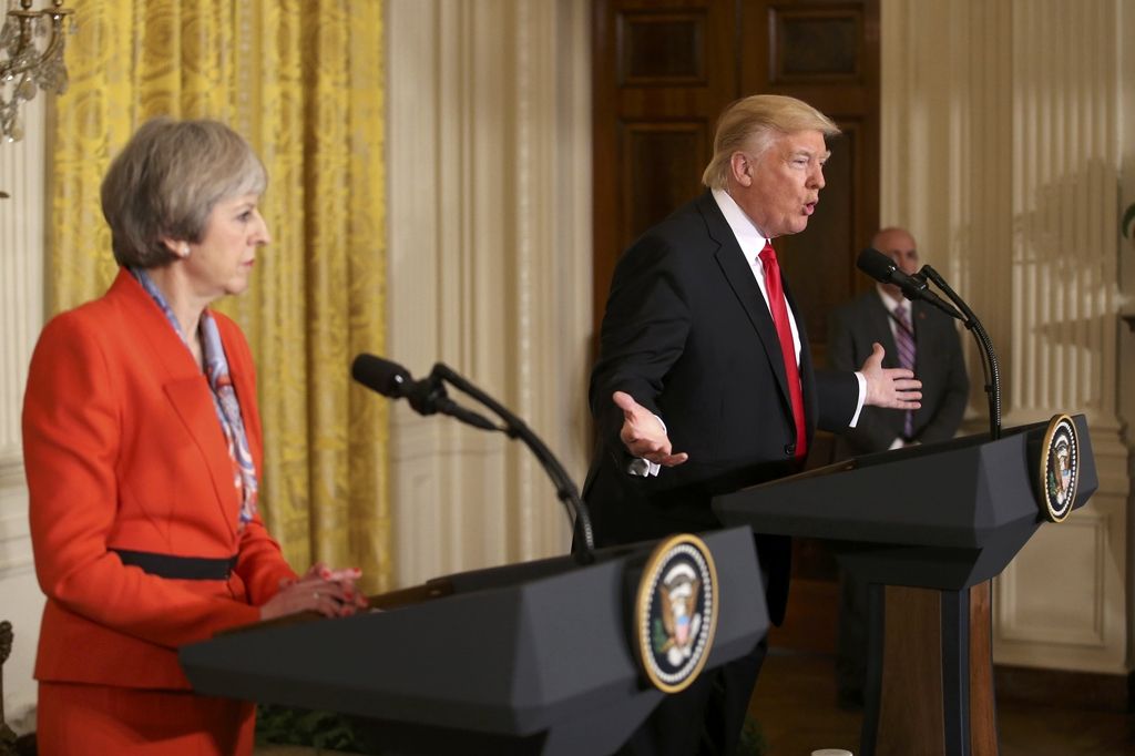 Trump in Mayjeva potrdila zavezo Natu in sankcijam proti Rusiji