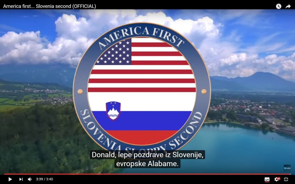 Amerika prva, Hrvaška, Rusija, Slovenija ... druge