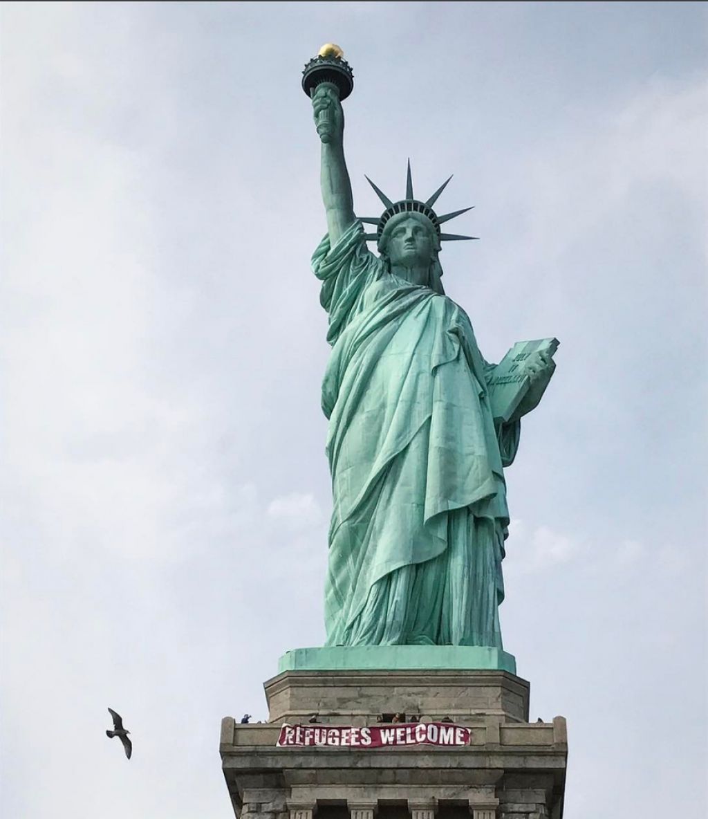 Dobrodošlica beguncem na Kipu svobode