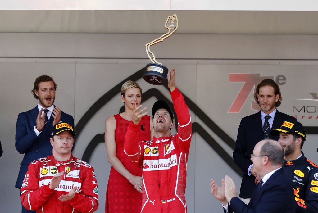 V Monaku najhitrejši Vettel, Mercedes brez stopničk