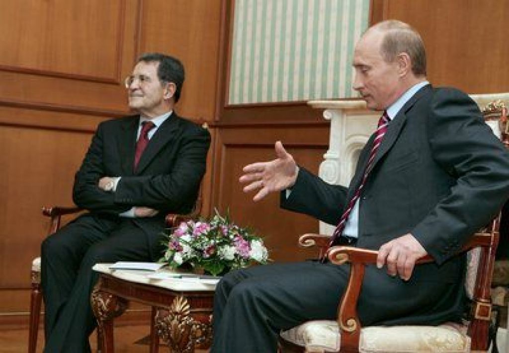 Putin in Prodi tudi o energetskih vezeh med državama